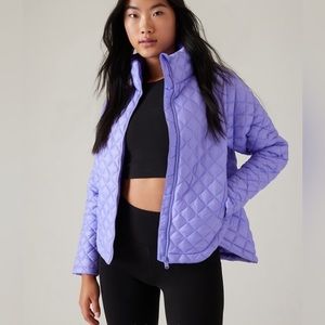 Athleta Whisper Featherless Jacket Madeira Purple